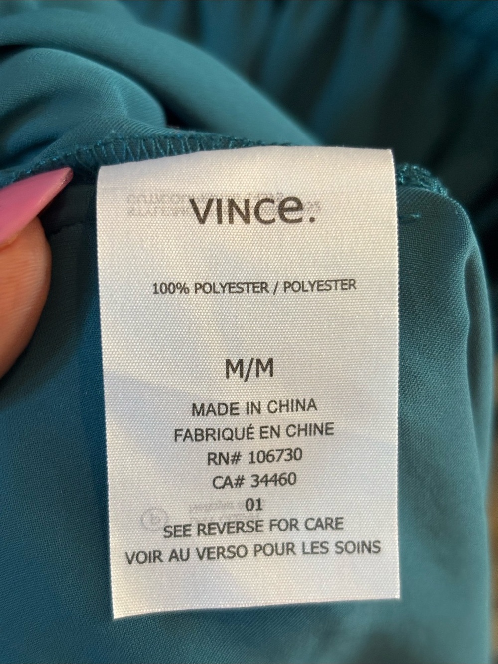 Vince Teal Long-Sleeve Drawstring Maxi Dress with Side Slits - Picture 7 of 11